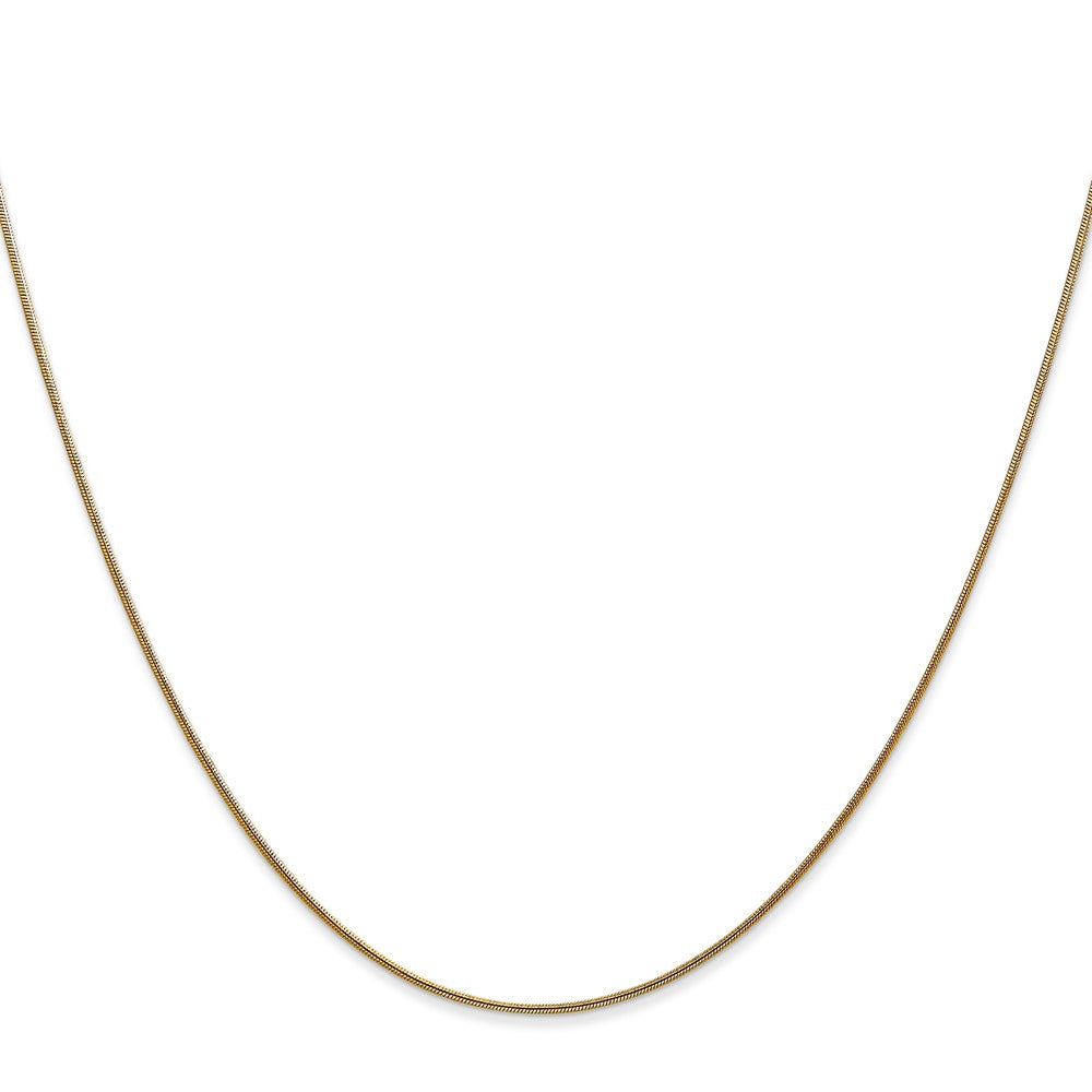 Buy Stylish 14K Gold 18-Inch 0.8mm Round Snake Chain - Luxury Lobster Clasp