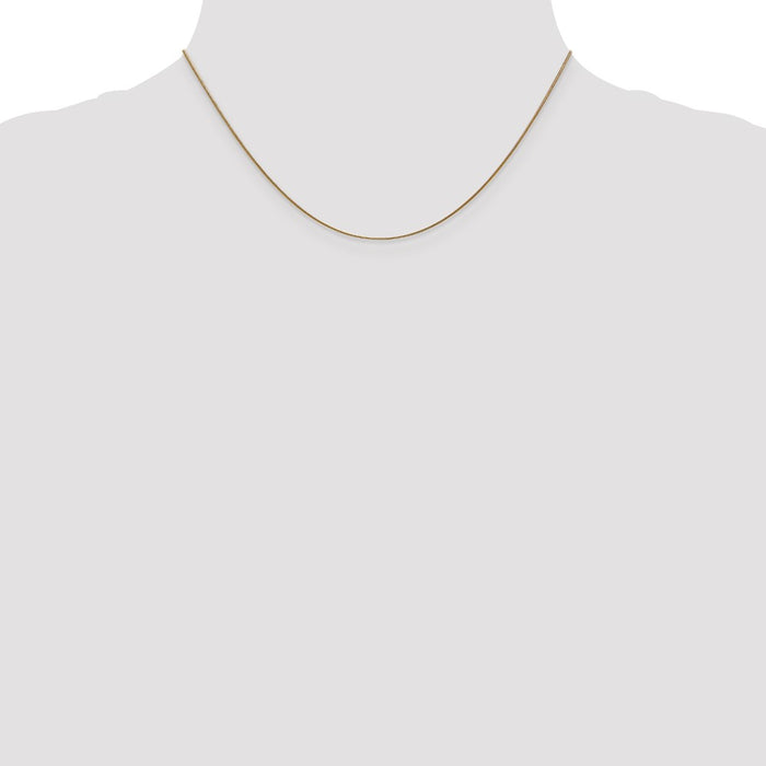 High-Quality 14K Gold 16-Inch .8mm Round Snake Chain - Stylish & Affordable!-4