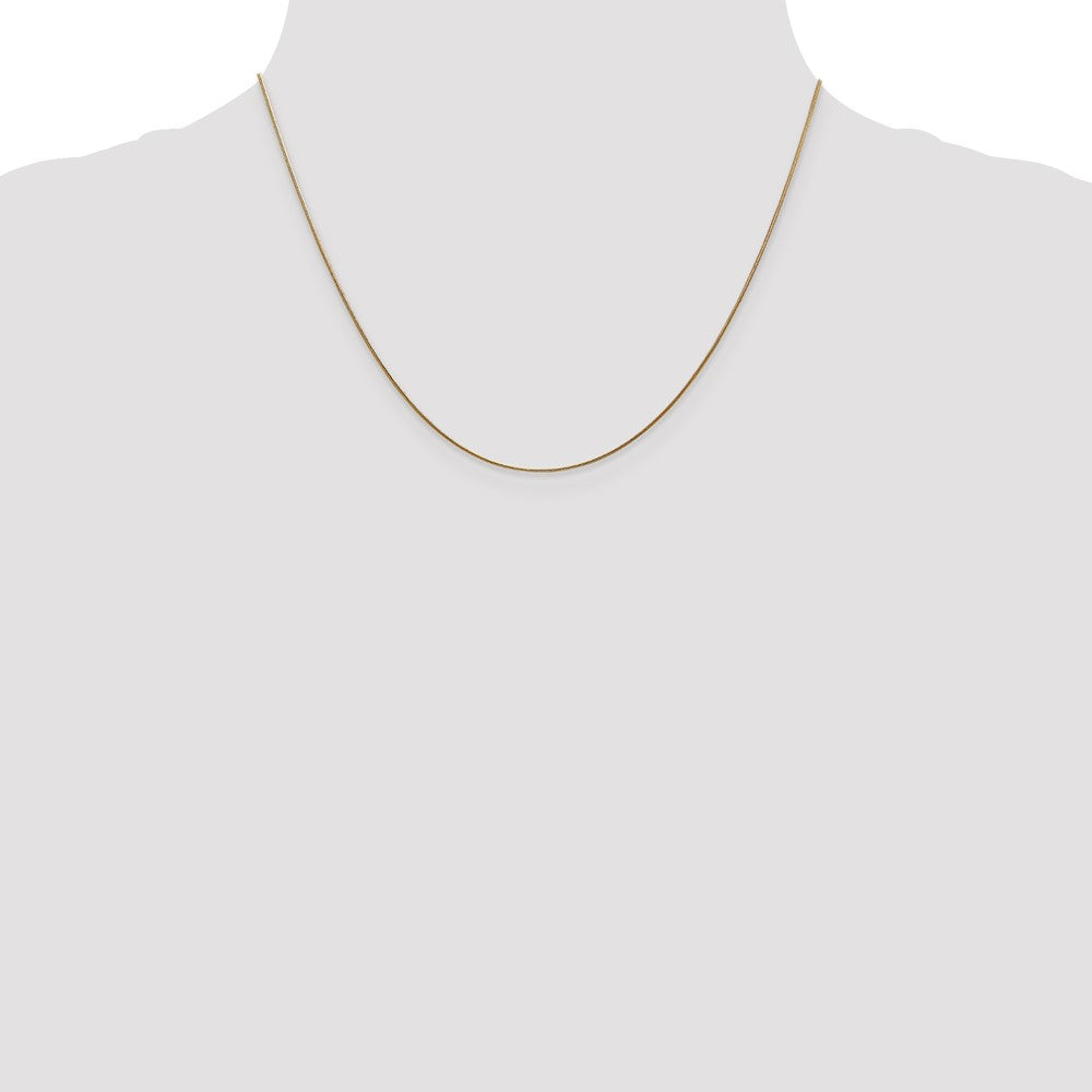Buy Stylish 14K Gold 18-Inch 0.8mm Round Snake Chain - Luxury Lobster Clasp