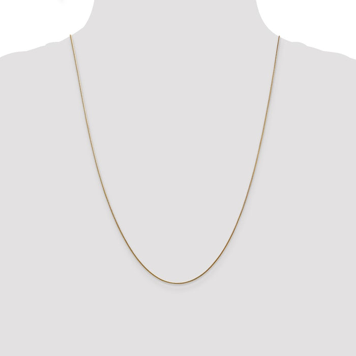 Buy Stylish 14K Gold 24-Inch Snake Chain - 0.8mm, Luxury Lobster Clasp-4