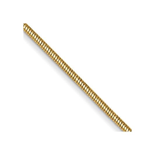 Buy Stylish 14K Gold 24-Inch Snake Chain - 0.8mm, Luxury Lobster Clasp