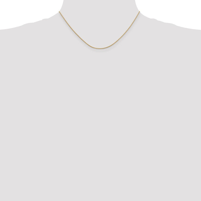 Buy 14K Gold 16-Inch .9mm Round Snake Chain - Stylish Lobster Clasp Design-4