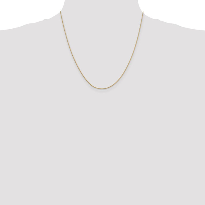 Shop Stylish 14K Gold 20-Inch 0.9mm Round Snake Chain - Luxury Clasp Included-4
