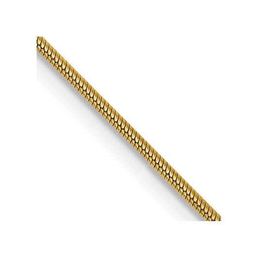 Buy 14K Gold 24-Inch 0.9mm Round Snake Chain - Stylish & Affordable Jewelry