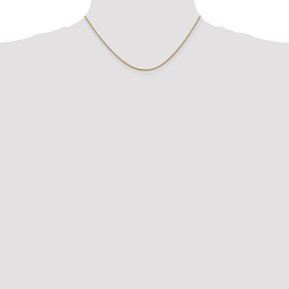 High-Quality 14K Gold 16-Inch 1.1mm Round Snake Chain - Stylish & Durable