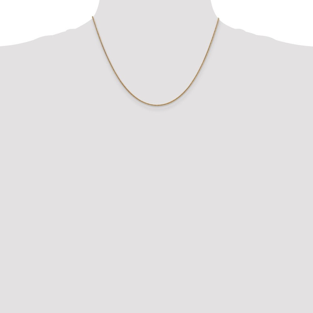 Shop 14K Gold 18-Inch 1.4mm Round Snake Chain - Stylish & Affordable Option