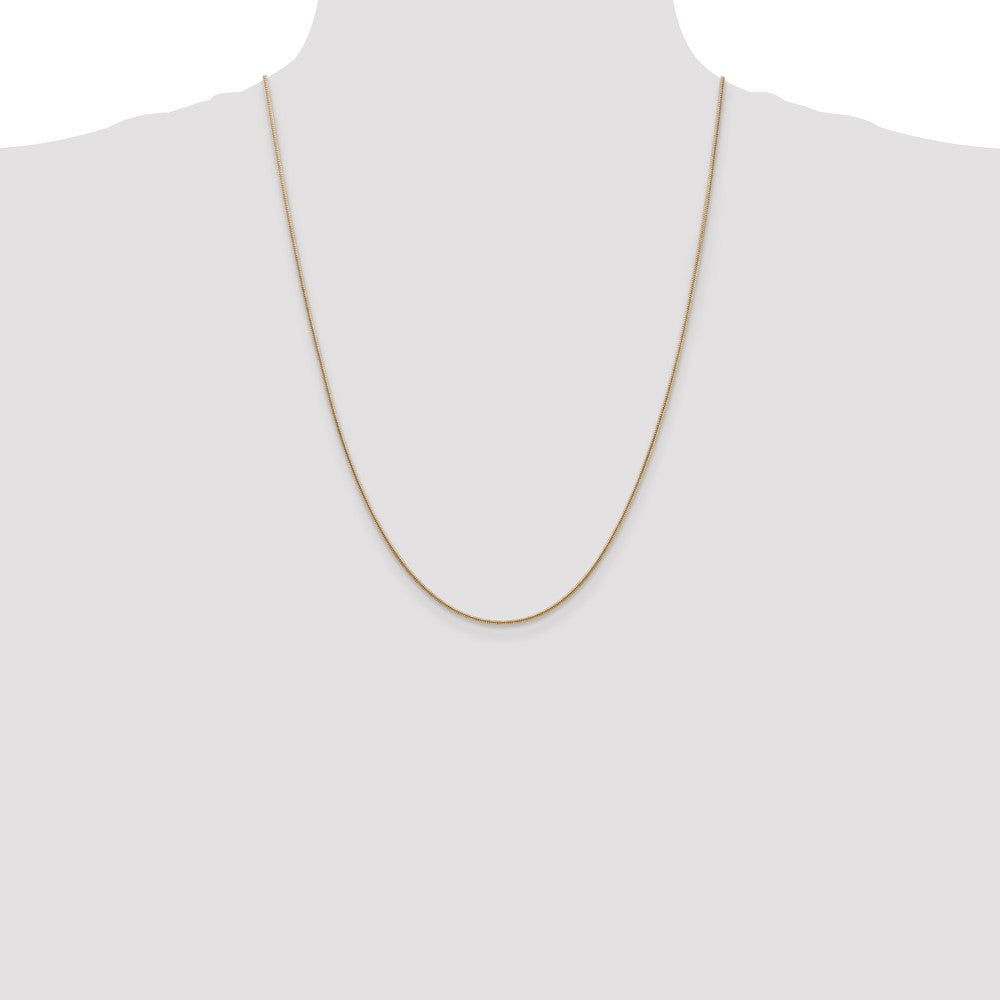 Shop 14K Gold 24-Inch 1.4mm Round Snake Chain - Stylish & Durable Design