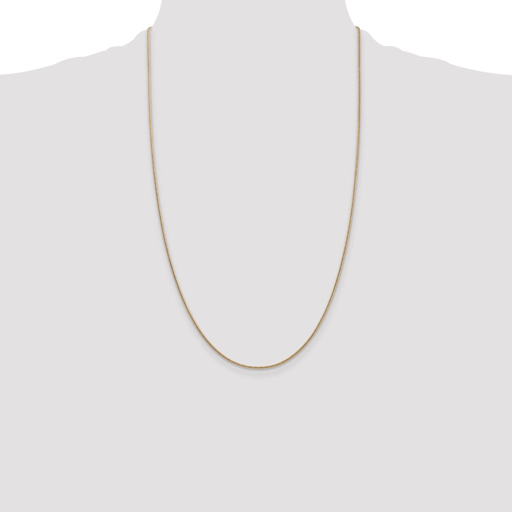 Shop Luxury 14K Gold 26-Inch 1.4mm Round Snake Chain with Lobster Clasp