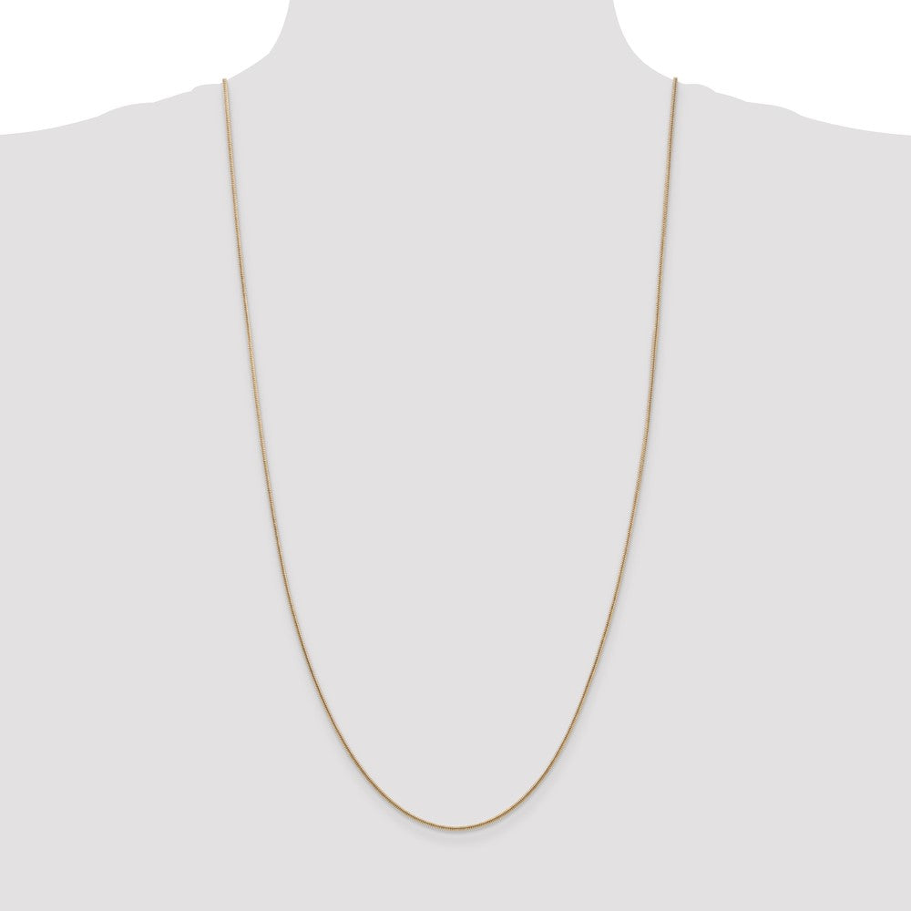 Shop 14K Gold 30-Inch 1.4mm Round Snake Chain - Stylish & Affordable Luxury!