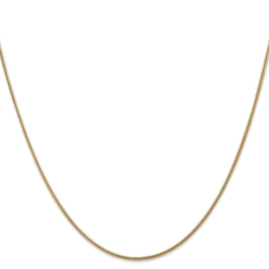 High-Quality 14K Gold 26-Inch Snake Chain 1.6mm - Stylish & Affordable!