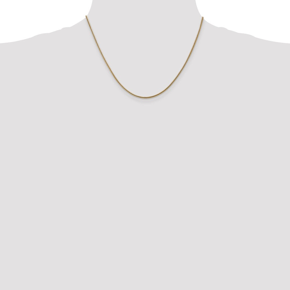 Shop 14K Gold 18-Inch 1.6mm Round Snake Chain - Stylish Lobster Clasp Value