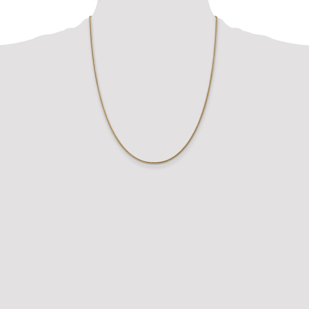 Buy 14K Gold 22-Inch 1.6mm Round Snake Chain - Stylish & Affordable Jewelry
