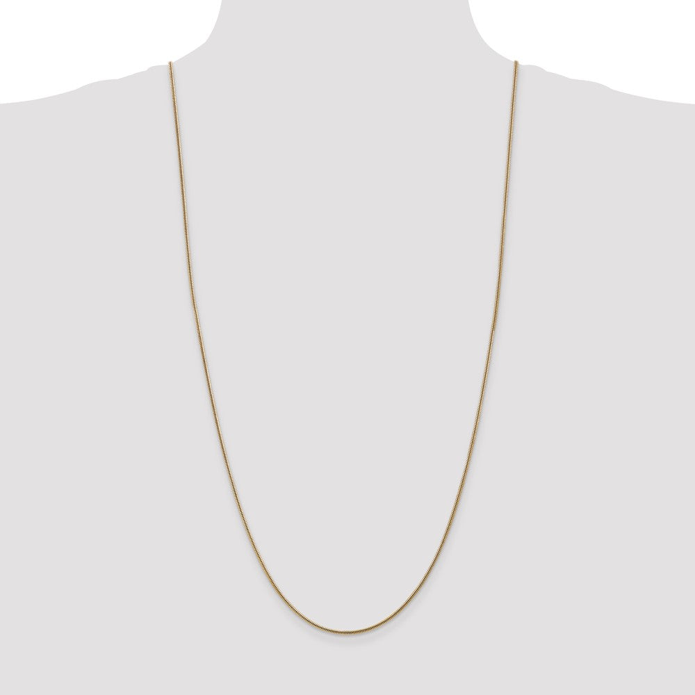 High-quality 14K Gold 30-Inch 1.6mm Round Snake Chain - Stylish Luxury Accessory