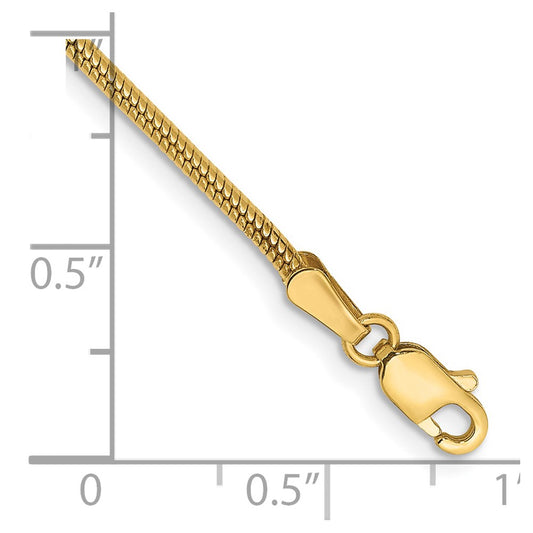 Shop Exclusive 14K Gold 8-Inch 1.6mm Round Snake Chain Bracelet - Stylish Luxury
