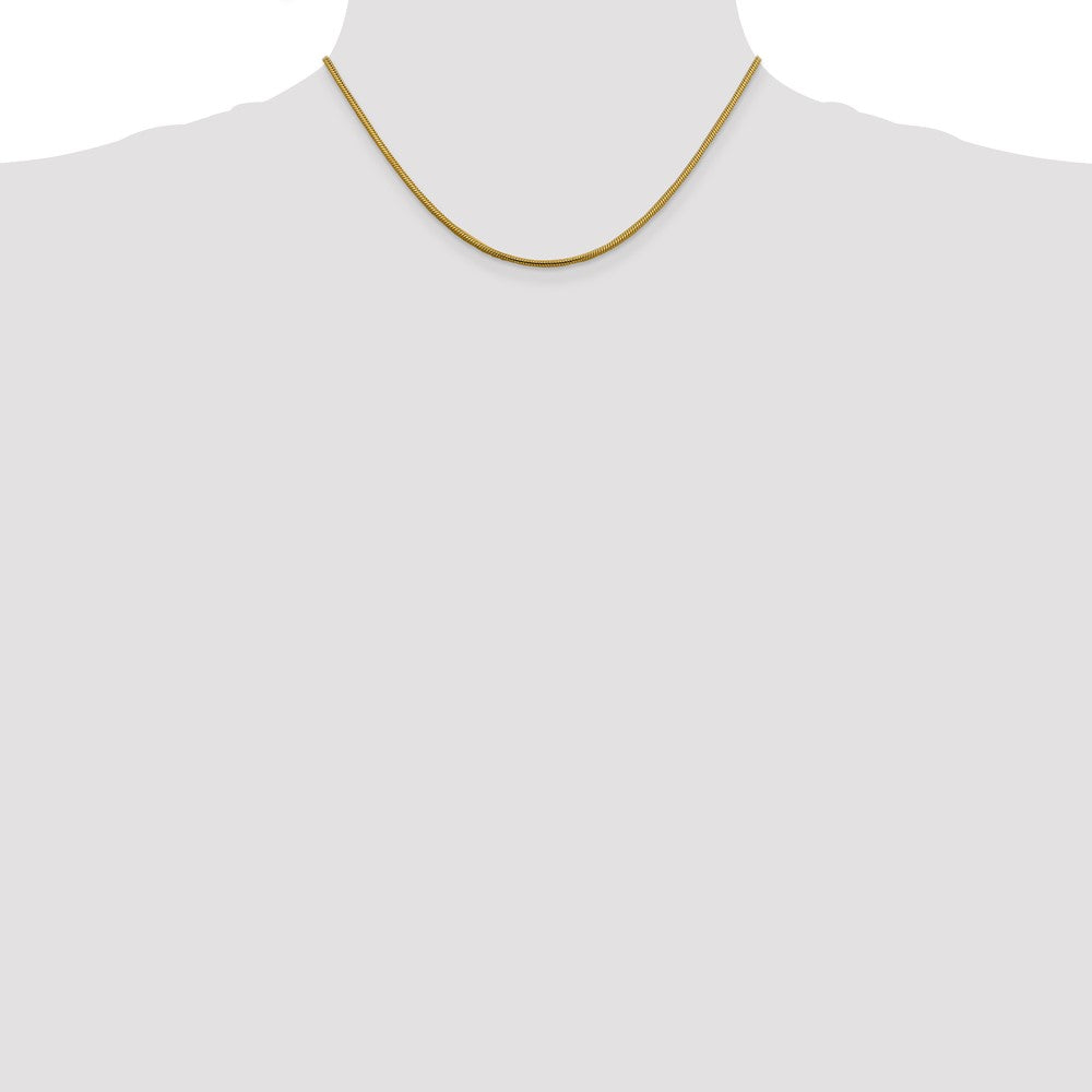 Shop Stylish 14K Gold Round Snake Chain 16-Inch 1.85mm - Luxury Accessory