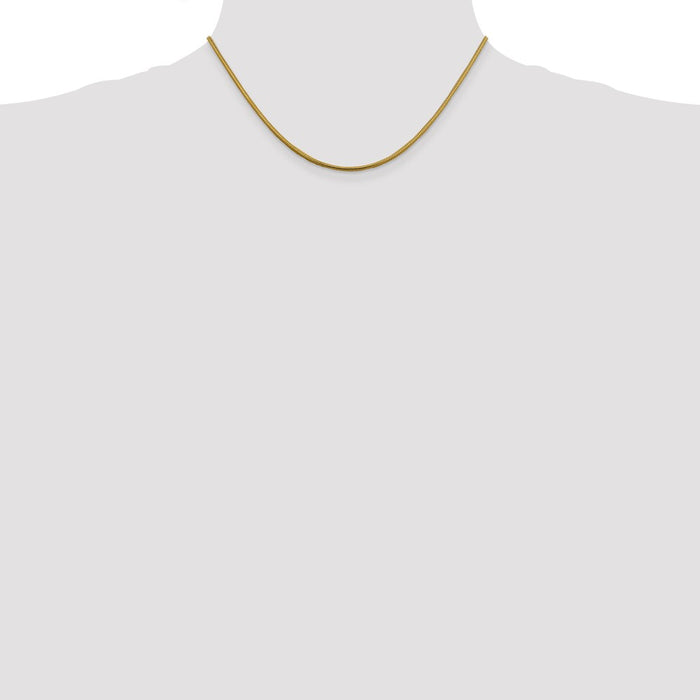 Shop Stylish 14K Gold Round Snake Chain 16-Inch 1.85mm - Luxury Accessory-4