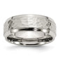 Exclusive 8mm Beveled Edge Chisel Stainless Steel Band - Stylish & Durable-3