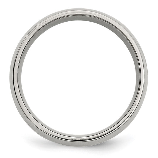 High-Quality 8mm Chisel Stainless Steel Band with 14K Gold Inlay - Stylish Value