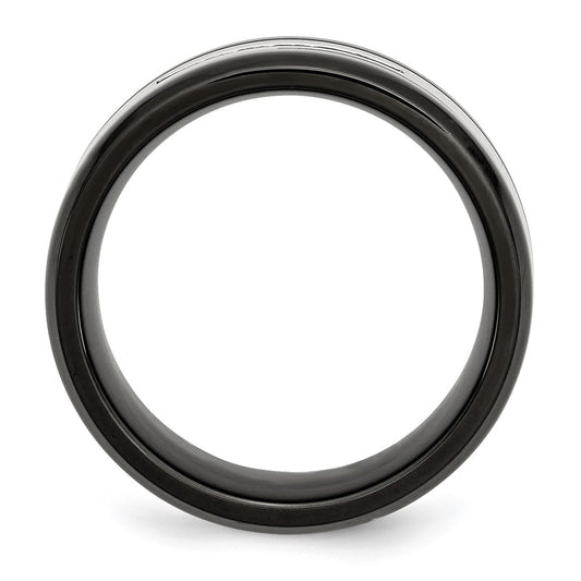 Buy Exclusive 9mm Black IP-Plated Stainless Steel Band with 1/4 Carat Diamond