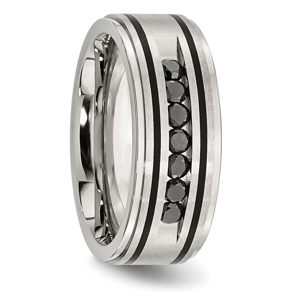 Buy Exclusive 9mm Black IP-Plated Band with 1/2 Carat Black Diamond Value