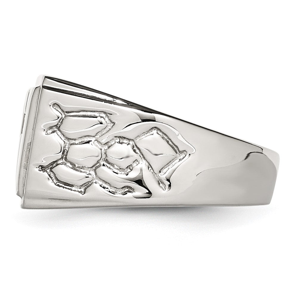 High-Quality Chisel Polished Stainless Steel Cross Band, 1/15 Carat Diamond - Stylish Value