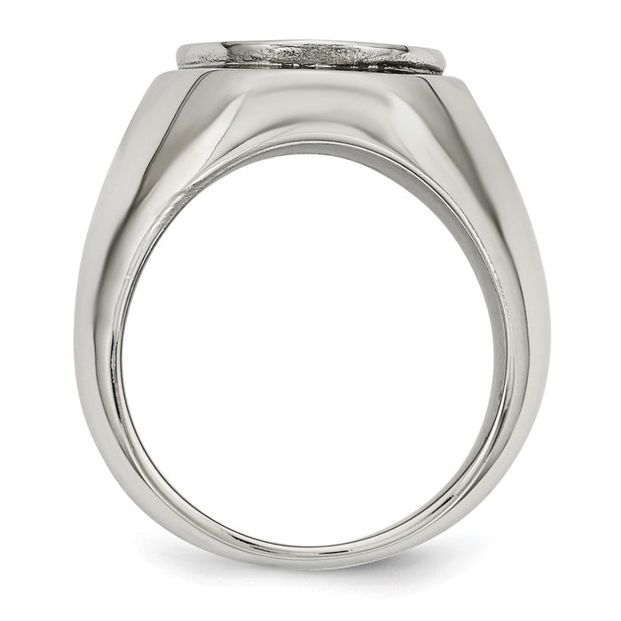 High-Quality Polished Black Enameled Stainless Steel Cross Ring - Stylish Value-2
