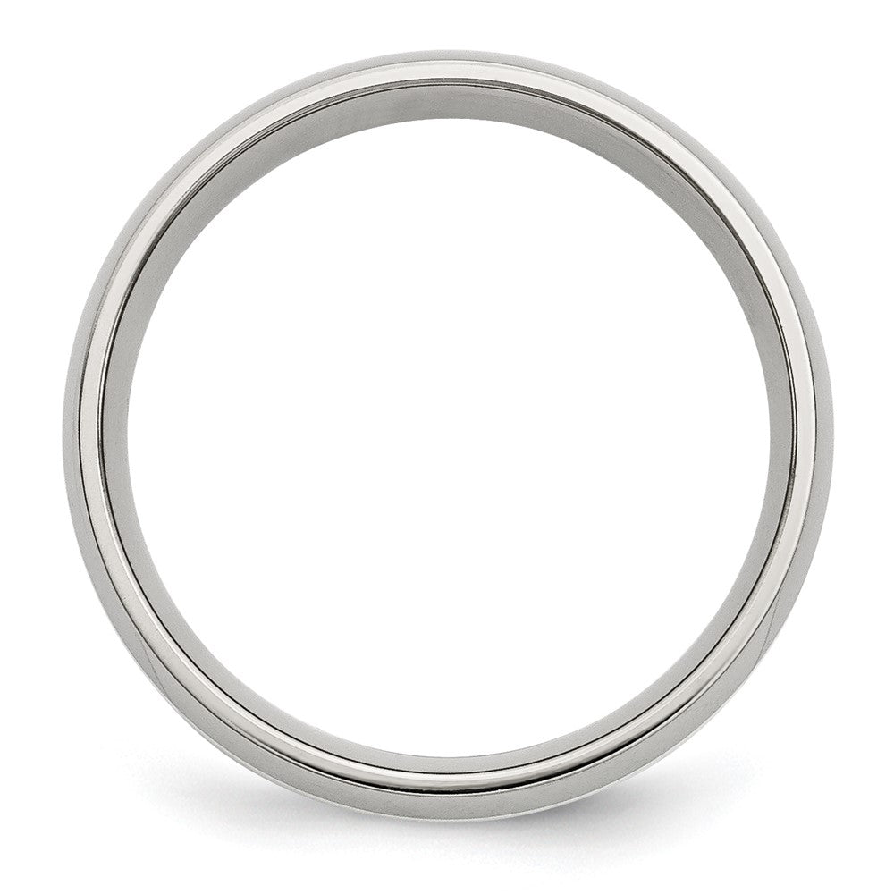 Buy Stylish 6mm Chisel Stainless Steel Band with Sterling Silver Inlay - Affordable Luxury!