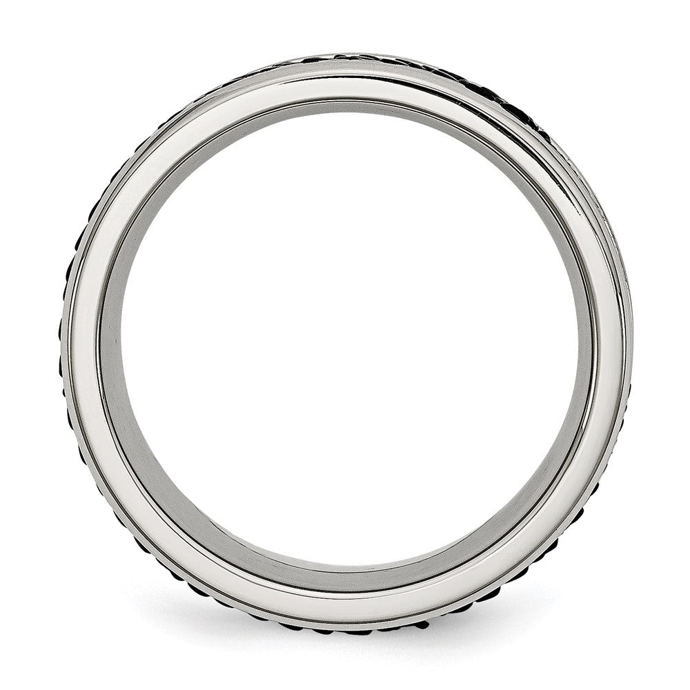 Buy Exclusive 8mm Polished Stainless Steel Chisel Band with Stingray Texture