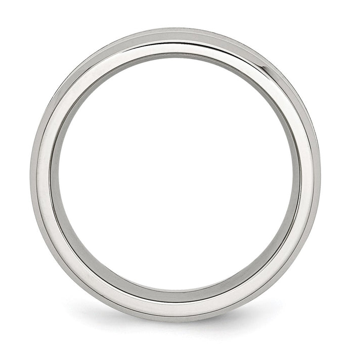 Buy Exclusive 8mm Polished Stainless Steel Band with Koa Wood Inlay - Stylish!-2