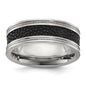 Buy Stylish 8mm Polished Stainless Steel Chisel Band with Authentic Stingray Texture-4