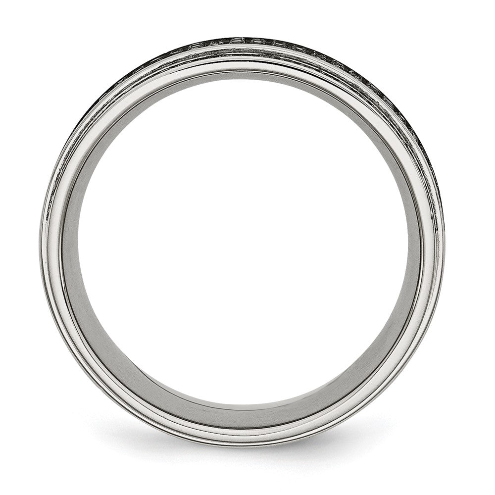 Buy High-Quality 10mm Stainless Steel Band with 1/2 Carat Black Diamond, Stylish!