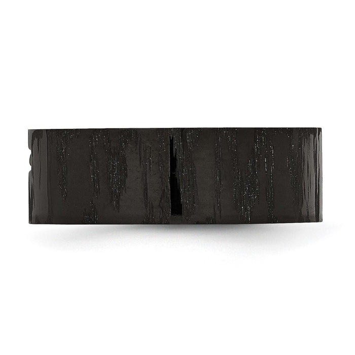 Order Stylish Chisel Stainless Steel Cross Band, 1/20 Carat Diamond Accent-3