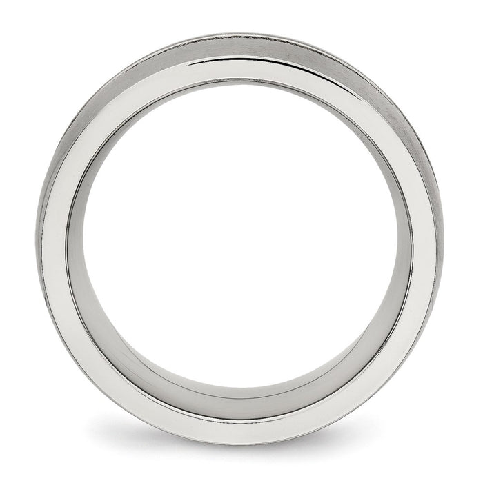 Buy Stylish 10mm CZ Accent Chisel Stainless Steel Band - High-Quality Design-2