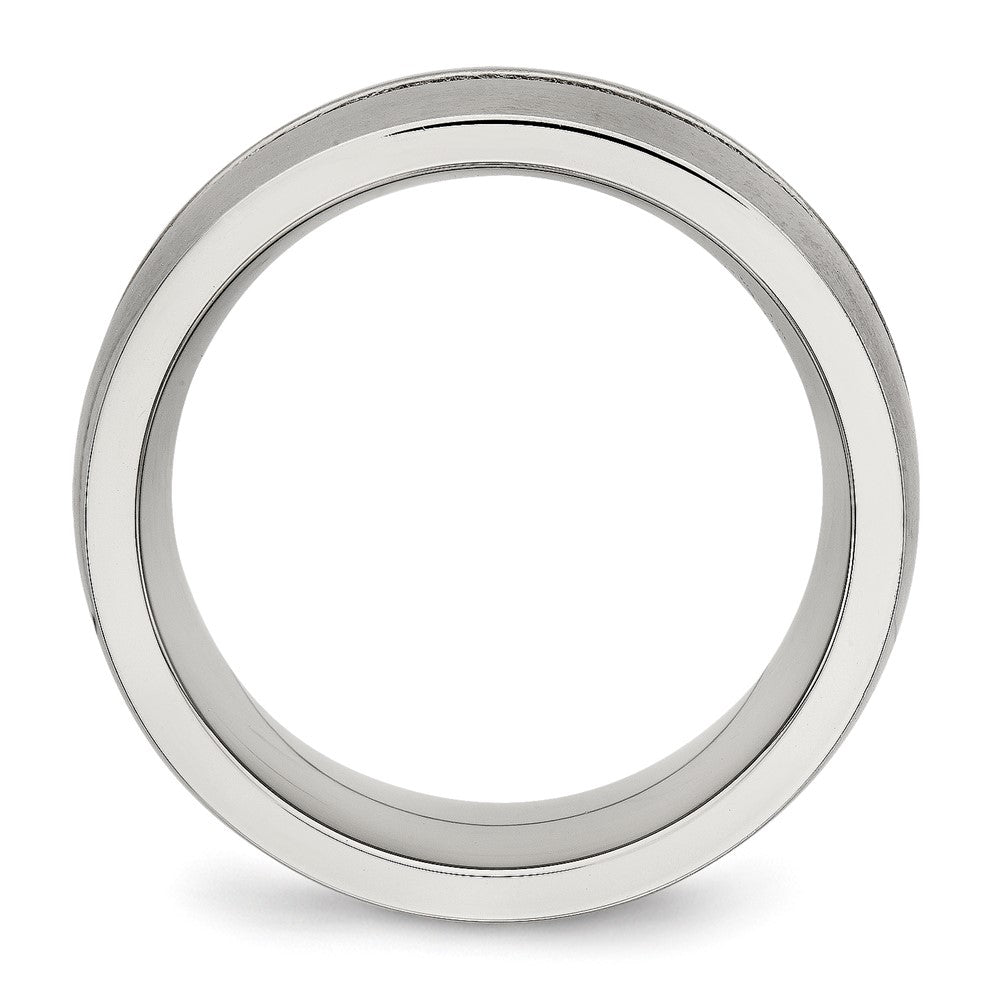 Buy Designer 10mm Chiseled Stainless Steel Band with CZ Accents - Stylish Value!