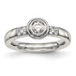 Buy Stylish Polished CZ Ring - Chiseled Stainless Steel - Affordable Elegance-2