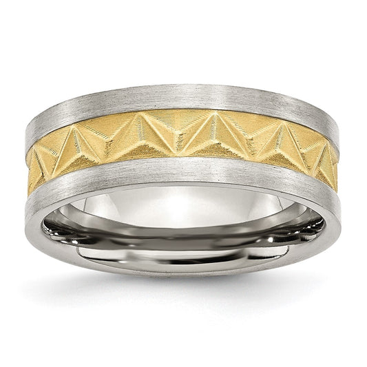 High-Quality 8mm Grooved Band in Chisel Stainless Steel - Stylish & Affordable