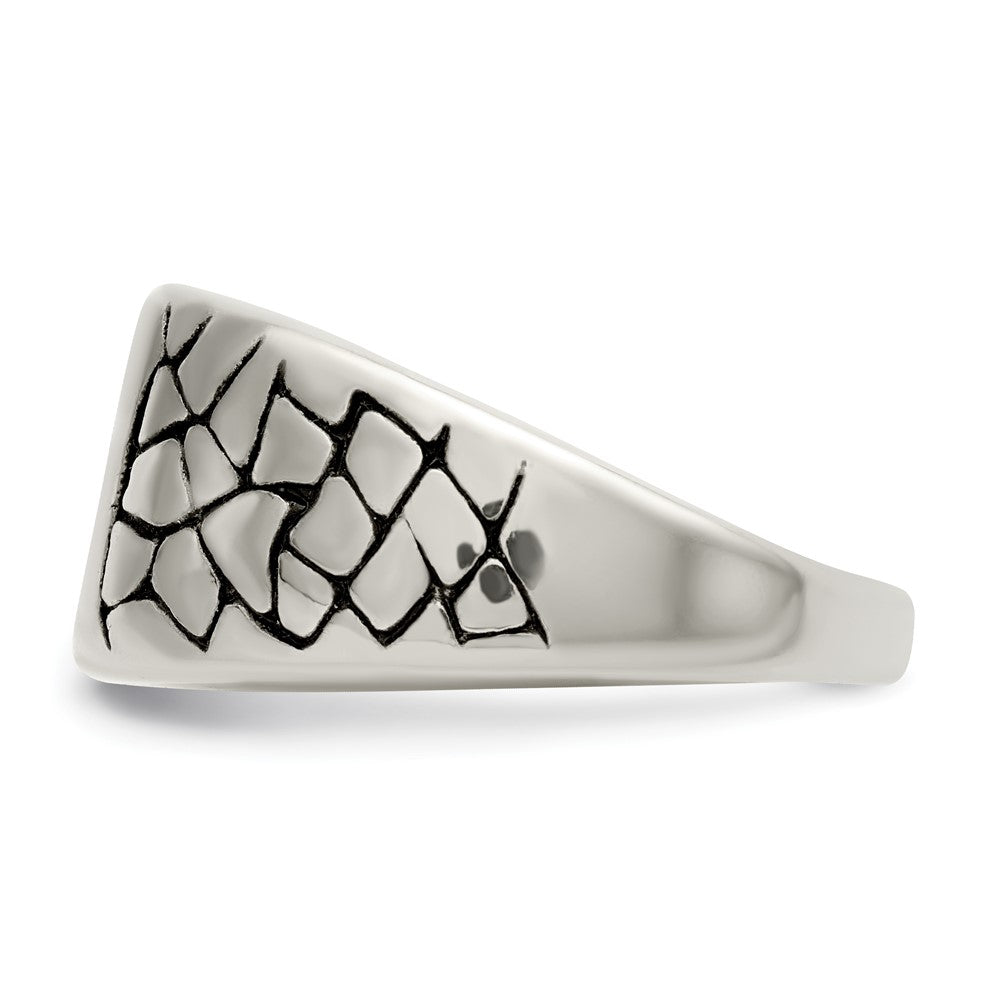 Exclusive Chisel Stainless Steel Crystal Cross Ring - Stylish Yellow IP-Plated