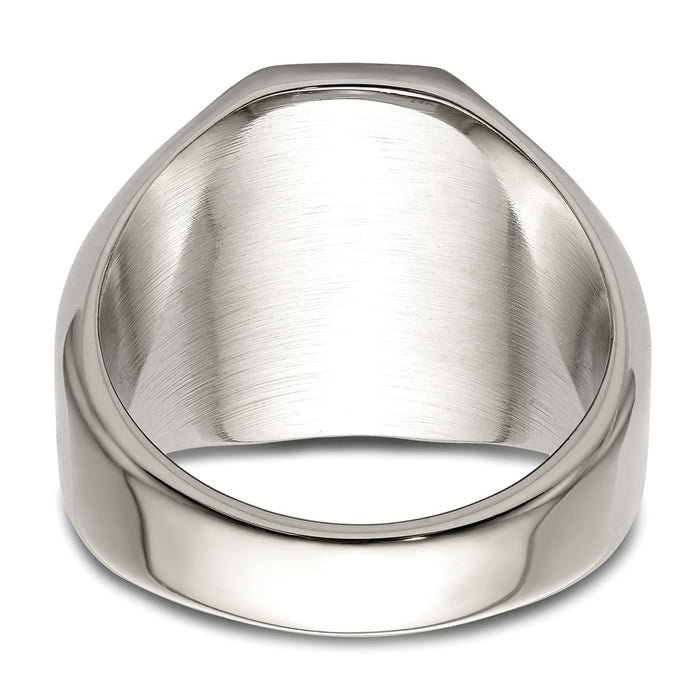 Shop Stylish Polished Lion Head Ring - 14K Gold Accents, Chiseled Stainless Steel-5