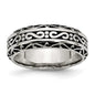 High-Quality 7mm Swirl Design Band in Chisel Stainless Steel | Stylish Value-2