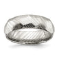 Buy Exclusive 7mm Polished Chiseled Faceted Damascus Steel Band - Luxury Design-1