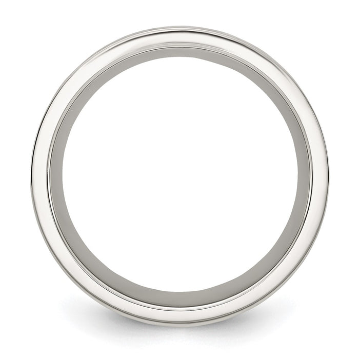 Exclusive 8mm Polished Stainless Steel Chisel Band with Wood Inlay & Deer Design - Stylish Value!-2