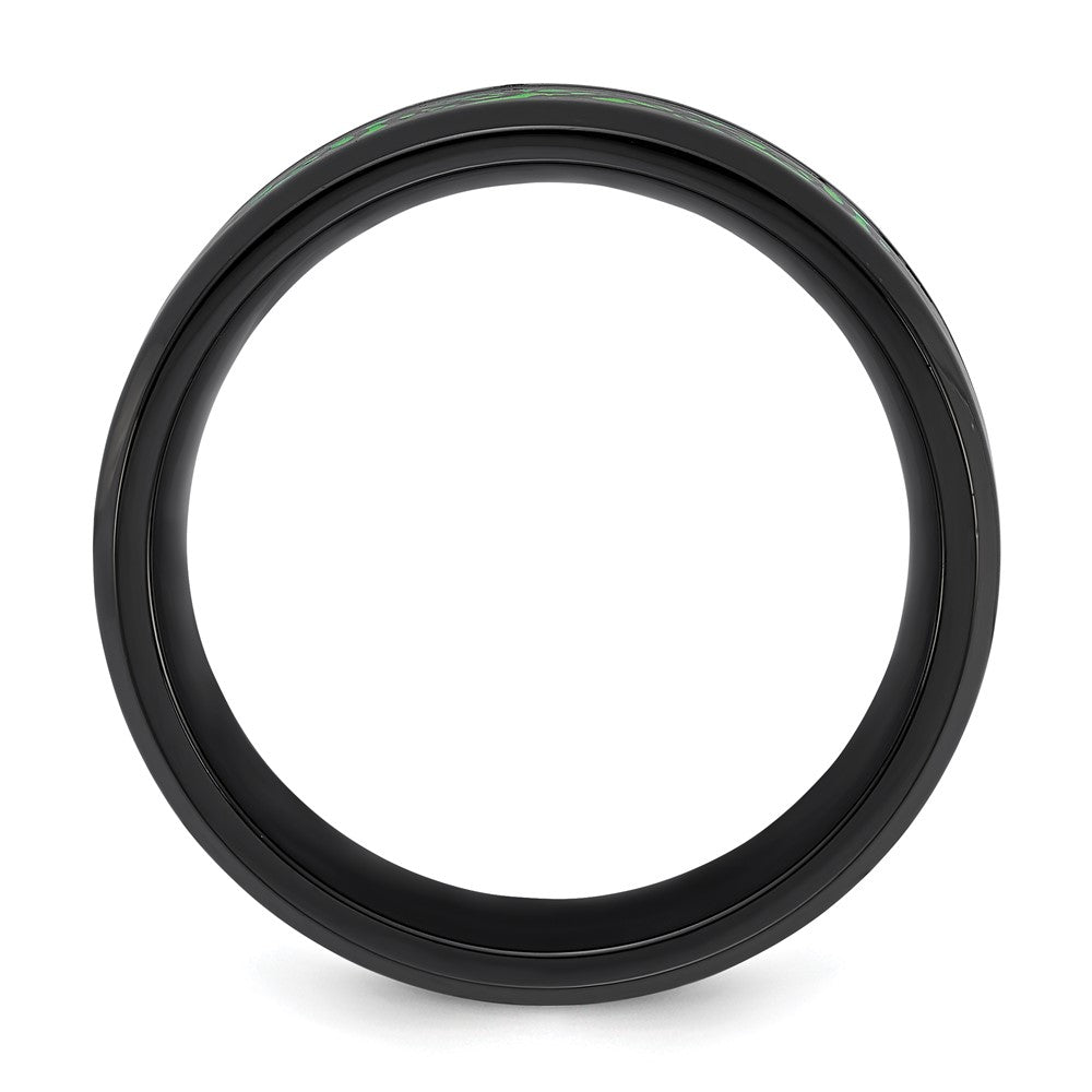 Exclusive 8mm Chisel Stainless Steel Band - Stylish Black IP-Plated Dragon Design