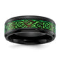 High-Quality 8mm Chisel Stainless Steel Dragon Band - Stylish Glow-in-the-Dark Design-5