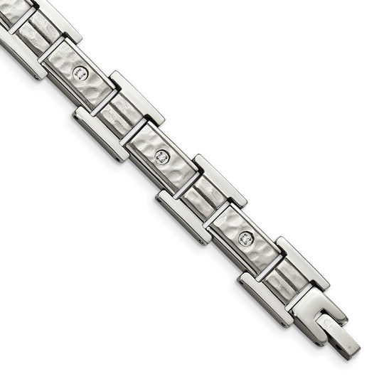 Buy High-Quality Chisel 8.5-Inch Stainless Steel Bracelet with CZ Accents