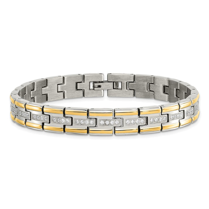 Buy Stylish Chisel Polished Stainless Steel Yellow IP-Plated Bracelet 8.5"-3