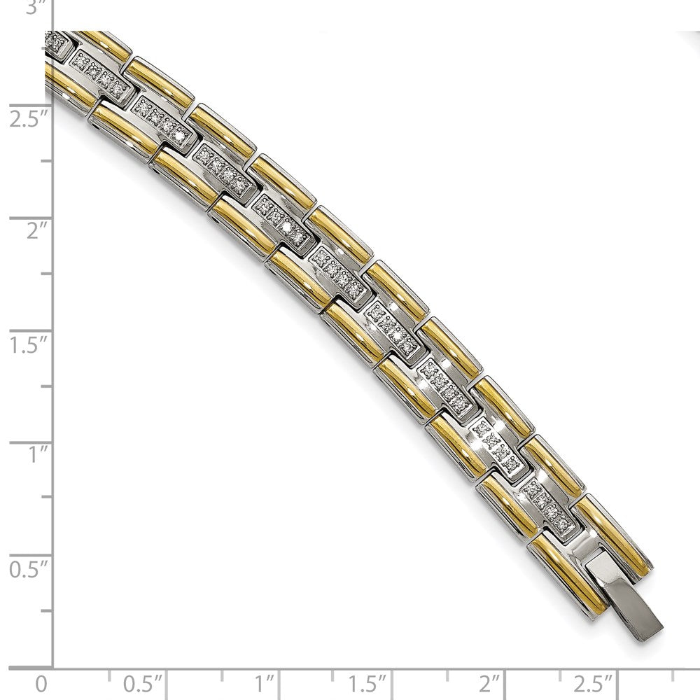 Buy Stylish Chisel Polished Stainless Steel Yellow IP-Plated Bracelet 8.5"