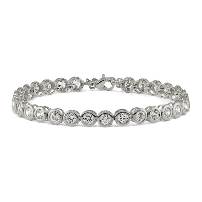 Buy Stylish 7-Inch Chisel Polished Stainless Steel CZ Link Bracelet - Luxury Quality-3