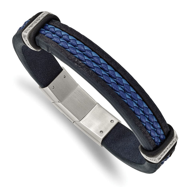 Chisel Polished Stainless Steel Bracelet - 8 Inch