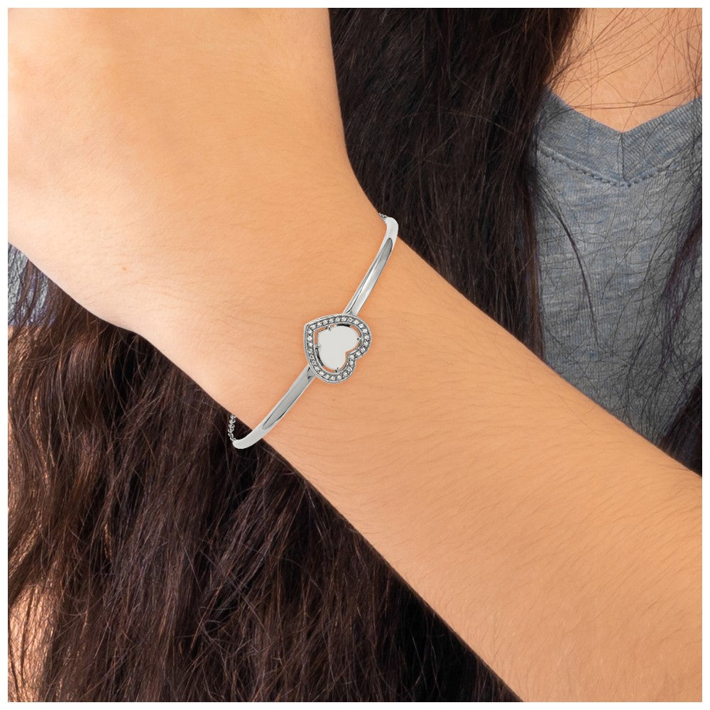 Buy Stylish Chisel Polished Stainless Steel Bangle Bracelet - 6.5" + 2" Extension