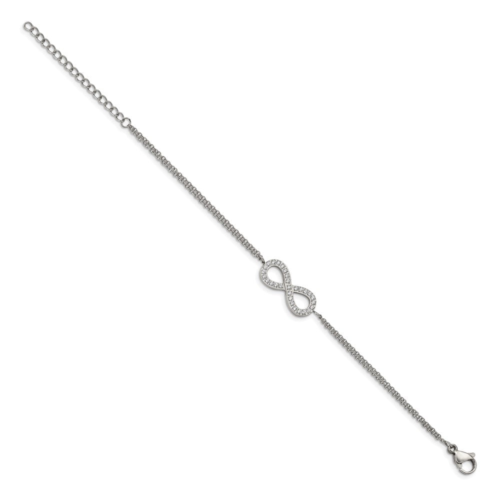 Buy Stylish Polished Stainless Steel Chisel Bracelet - 6.25 + 2 Extension